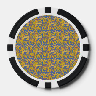 Fancy ornate pattern poker chips