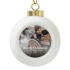 Fancy overlay vintage text Merry Christmas Glass O