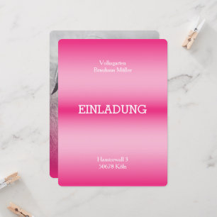 fancy pale red fog invitations
