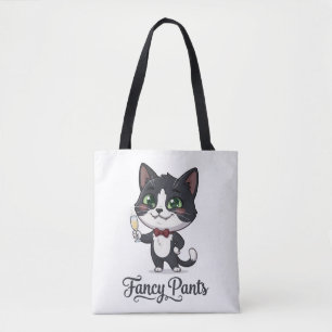 Fancy Pants Tuxedo Cat Cheers Tote Bag