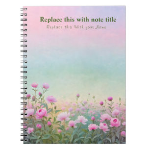 Fancy Pastel Floral Notebook