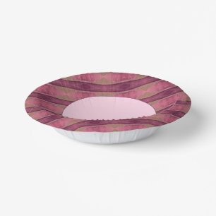 Fancy Patterned Pink Paper Plate