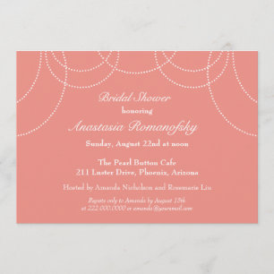 Fancy Pearls Bridal Shower Invitation