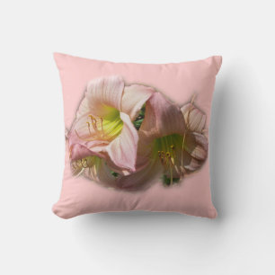 Fancy Pink Daylilies Cushion