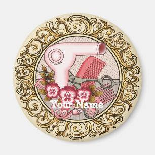 Fancy Pink Pansy Beautician   Magnet