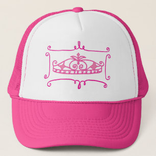 fancy pink tiara cap