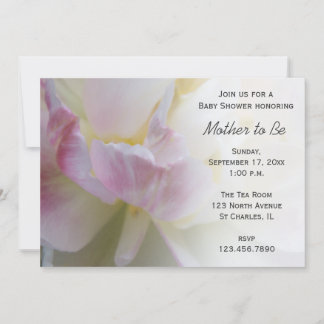 Fancy Pink Tulip Spring Baby Shower Invitation
