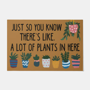Fancy Plants Doormat, Colourful Garden Home Doormat