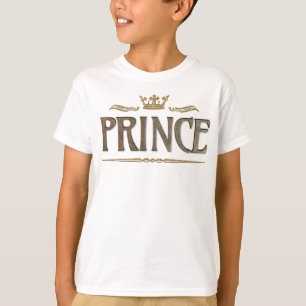 Fancy PRINCE Lettering - Medieval Royal Crown T-Shirt