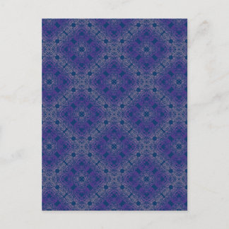 fancy purple arabesque design postcard