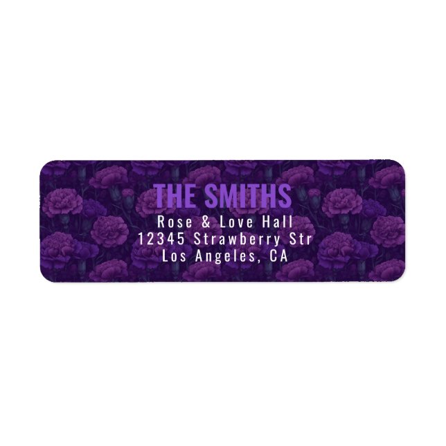 Fancy Purple Carnation Accent Rustic Wedding (Front)