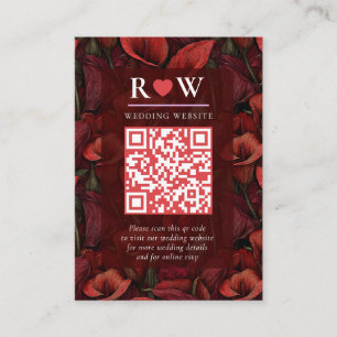 Fancy Red Calla Lilies Sparkle Elegant Wedding Enclosure Card