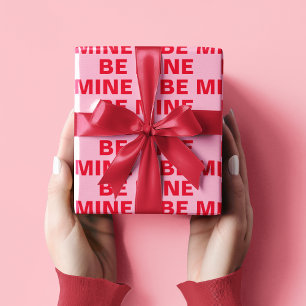 Fancy Red & Pink Be MIne Valentines  Wrapping Paper