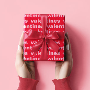 Fancy Red & Pink Valentines Pattern Wrapping Paper