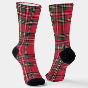 Fancy Red Plaid Socks