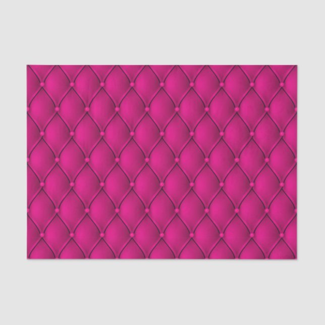 Fancy Regal Princess Pink Diamond Tuft Print Tissue Paper (Front)
