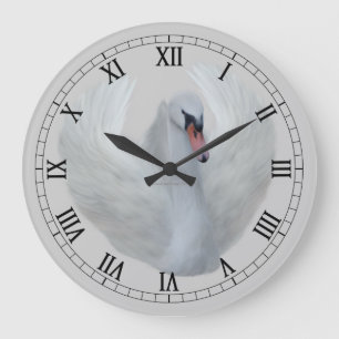 Fancy Roman Numeral Bird Wall Clock
