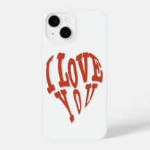 Fancy Romantic Red I Love You Iphone14 Cases.