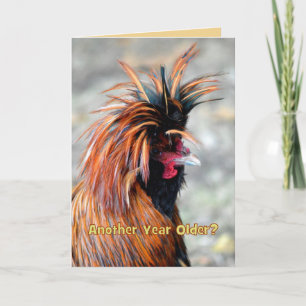 Fancy Rooster Happy Birthday Humour Card