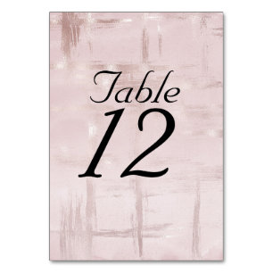 Fancy Rose Gold Pink Table Number