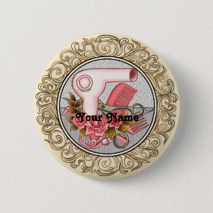 Fancy Roses Beautician pin button