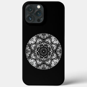 Fancy Round Design on Black. iPhone 13 Pro Max Case
