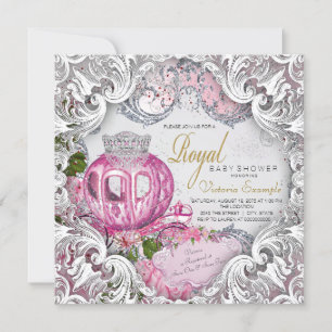 Fancy Royal Princess Baby Shower Invitation