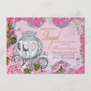 Fancy Royal Princess Birthday Party Invitation