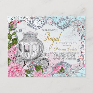 Fancy Royal Princess Birthday Party Invitation
