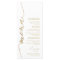 Fancy Script 4x9 Wedding Menu Card For Plate