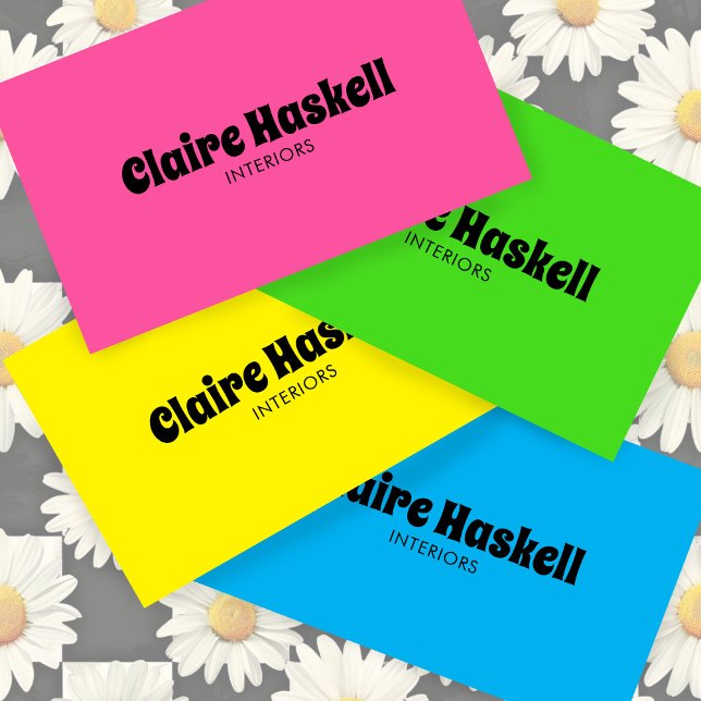 Fancy Script Bold Hot Pink Chic Minimal Business Card (Fancy Script Bold Hot Pink Chic Minimal Business Card
)