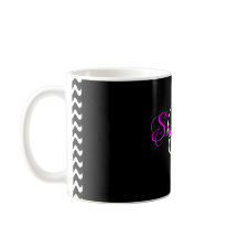 Fancy Script Customised Magenta Monogram Black