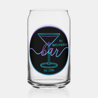 Fancy Script Drinkware Set Beer Can Glass