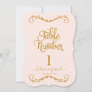 Fancy Script Glitter Blush Pink Weddings Invitation