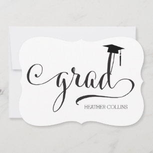 Fancy Script Graduation Party Announcement