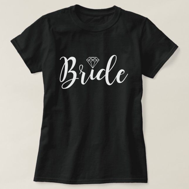 Fancy Script Typography | Bride T-Shirt (Design Front)