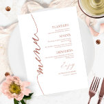 Fancy Script Wedding Menu Card For Plate<br><div class="desc">A simple chic calligraphy wedding menu card. I do offer a free customisation service,  if you have any questions or special requests,  please feel free to contact me.</div>