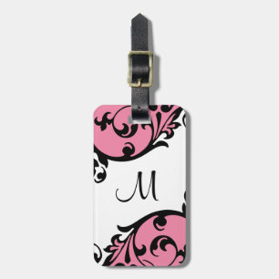 Fancy Scroll Monogram Luggage Tag