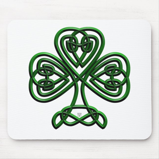 Fancy Shamrock Mouse Mat (Front)