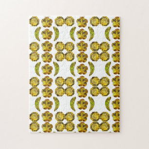 Fancy shape Gemstone Art Yellow Jigsaw Puzzle