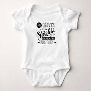 Fancy She Leaves A Little Sparkle Baby Bodysuit