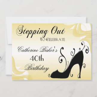 Fancy Shoe 40th Birthday Party Invitation