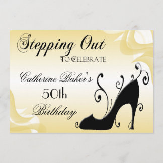 Fancy Shoe 50th Birthday Party Invitation