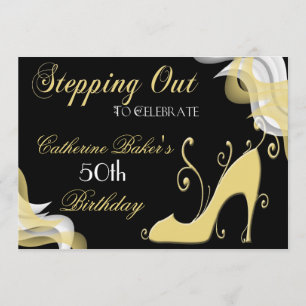 Fancy Shoe 50th Birthday Party Invitation