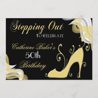Fancy Shoe 50th Birthday Party Invitation