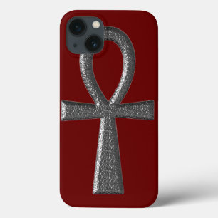Fancy Silver Ankh iPhone 13 Case