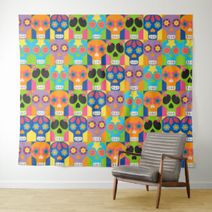 Fancy Skulls Tapestry