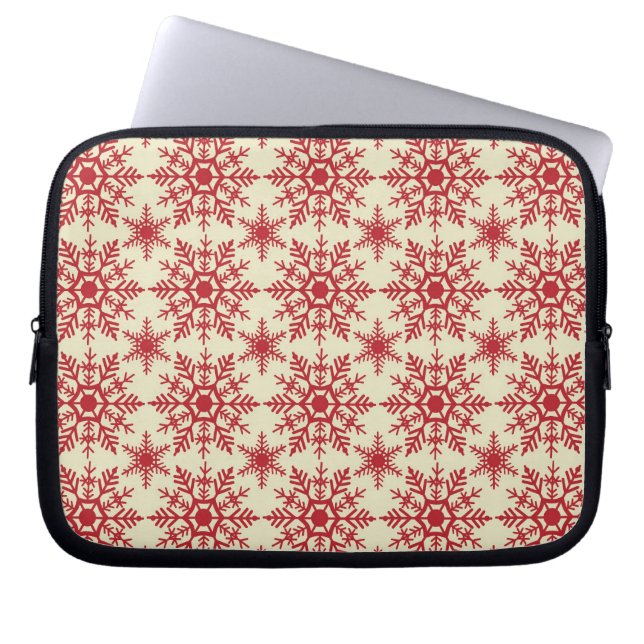 Fancy Snowflakes Holiday Laptop & Netbook Sleeves (Front)