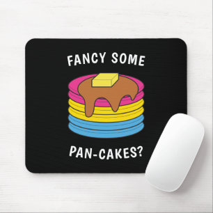 Fancy Some Pan-cakes Funny LGBTQ Pansexual Pride Mouse Mat