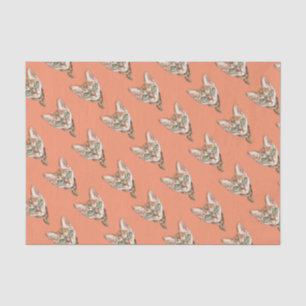 Fancy Sphynx Cat Lovers Decor Glasses Scarf Kitten Tissue Paper